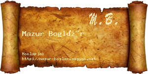Mazur Boglár névjegykártya